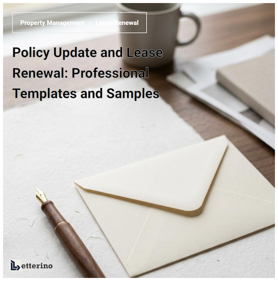 Policy Update and Lease Renewal: Professional Templates and Samples