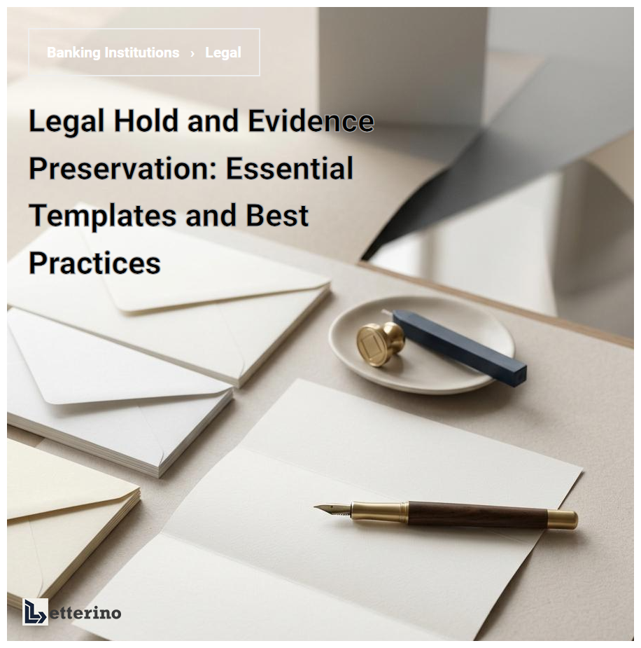 Legal Hold and Evidence Preservation: Essential Templates and Best Practices