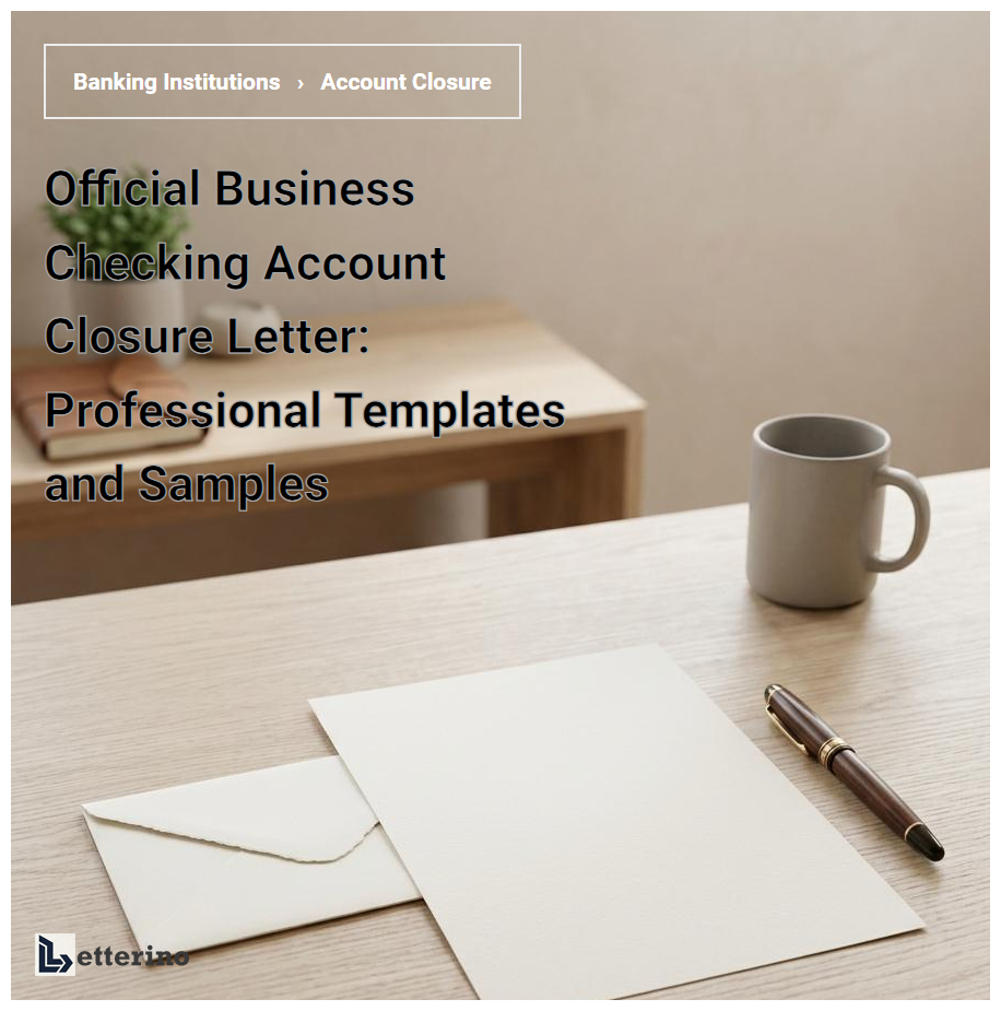 Official Business Checking Account Closure Letter: Professional Templates and Samples