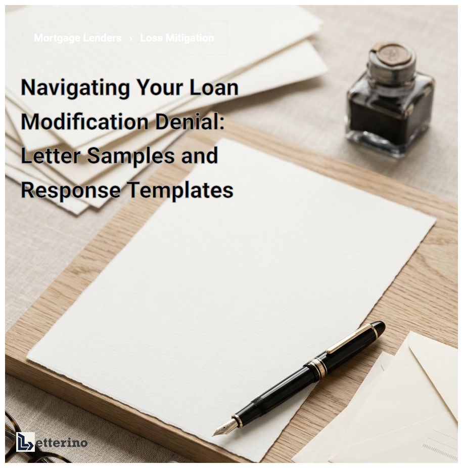 Navigating Your Loan Modification Denial: Letter Samples and Response Templates