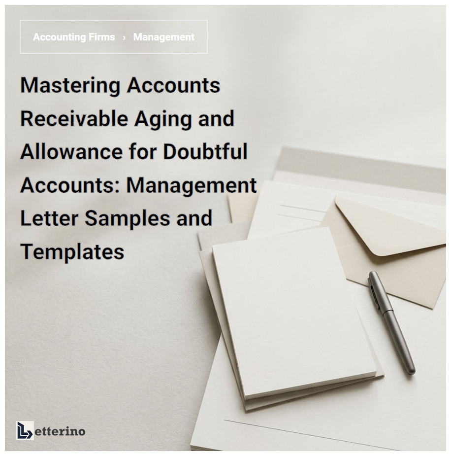 Mastering Accounts Receivable Aging and Allowance for Doubtful Accounts: Management Letter Samples and Templates
