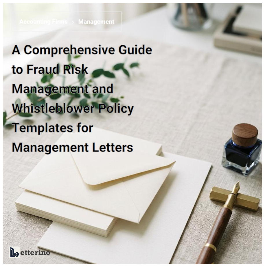 A Comprehensive Guide to Fraud Risk Management and Whistleblower Policy Templates for Management Letters