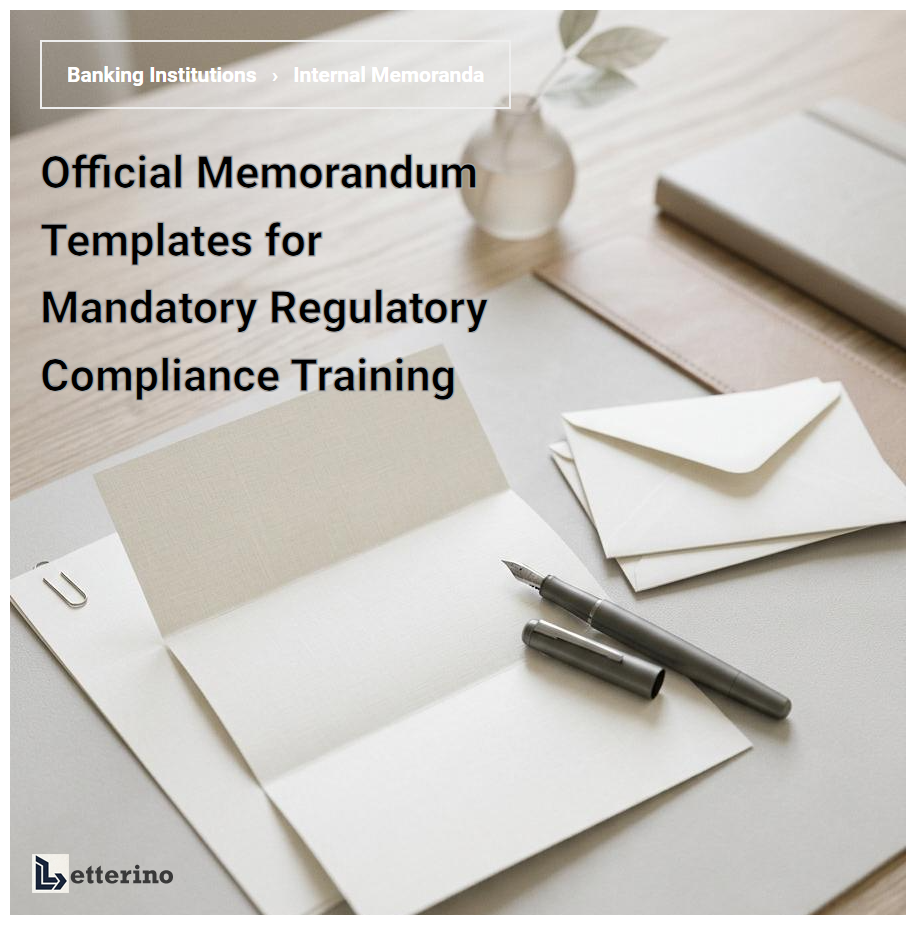 Official Memorandum Templates for Mandatory Regulatory Compliance Training