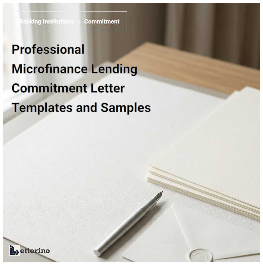 Professional Microfinance Lending Commitment Letter Templates and Samples