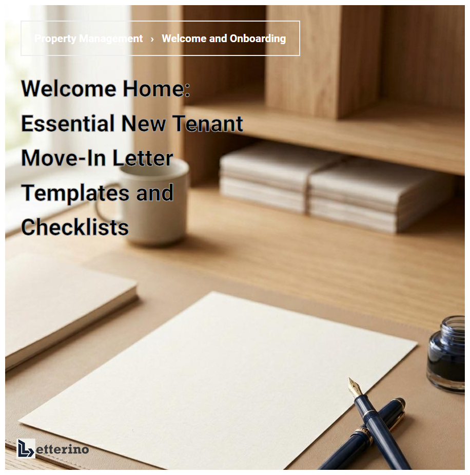 Welcome Home: Essential New Tenant Move-In Letter Templates and Checklists