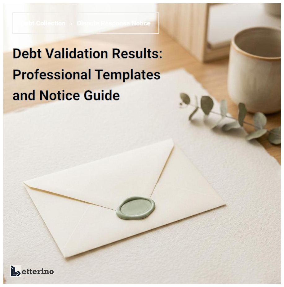 Debt Validation Results: Professional Templates and Notice Guide