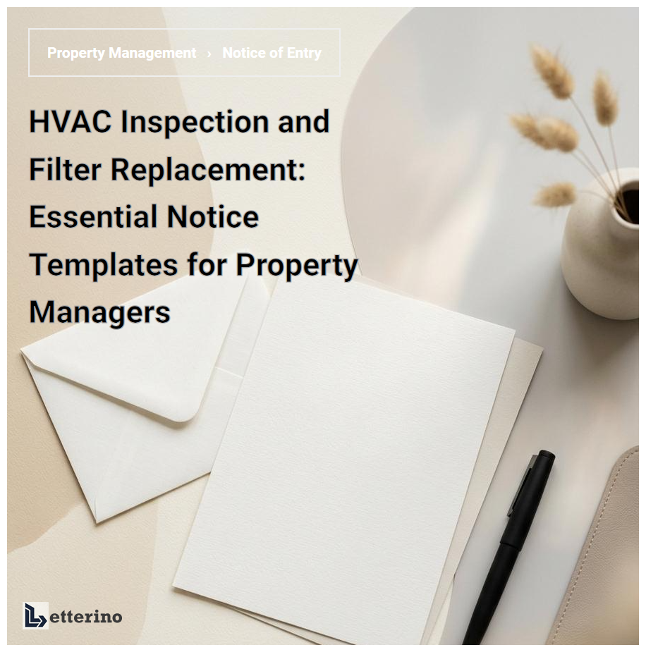 HVAC Inspection and Filter Replacement: Essential Notice Templates for Property Managers