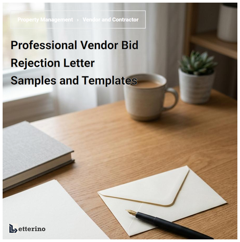 Professional Vendor Bid Rejection Letter Samples and Templates