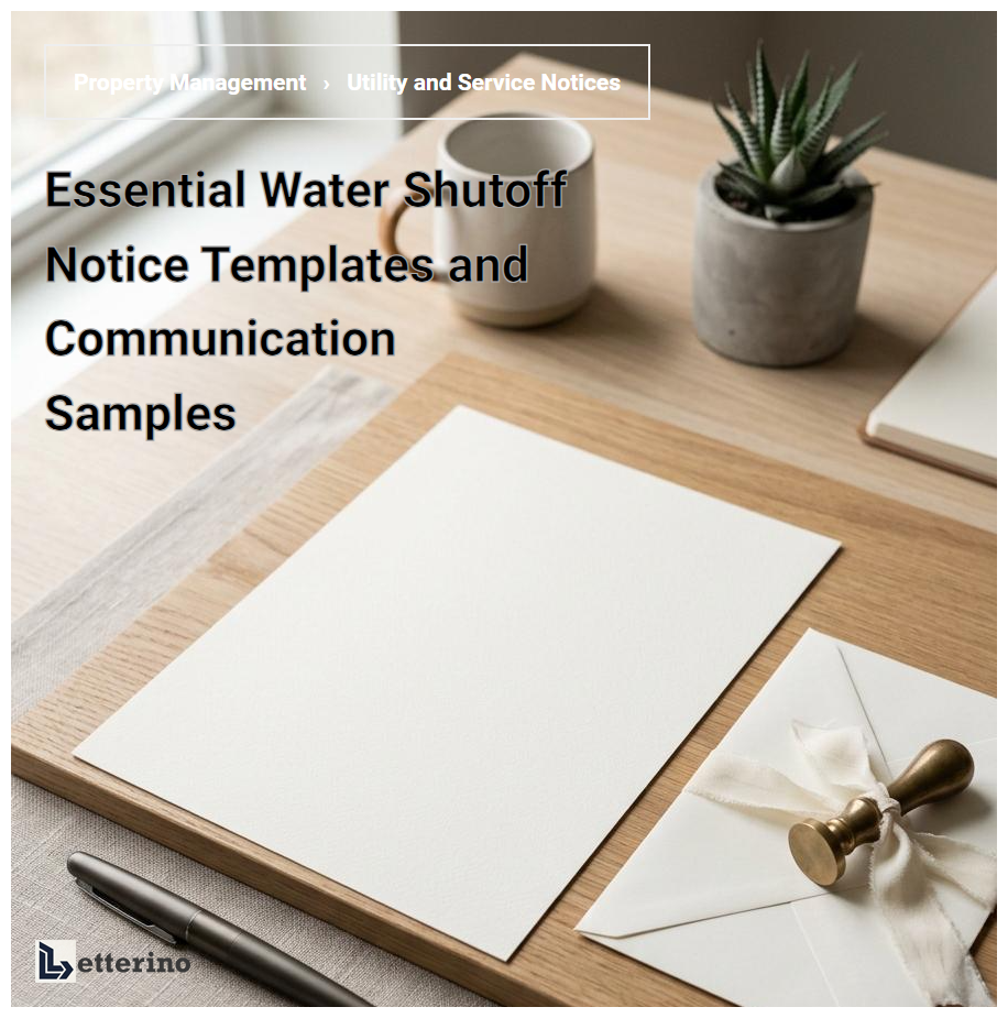 Essential Water Shutoff Notice Templates and Communication Samples