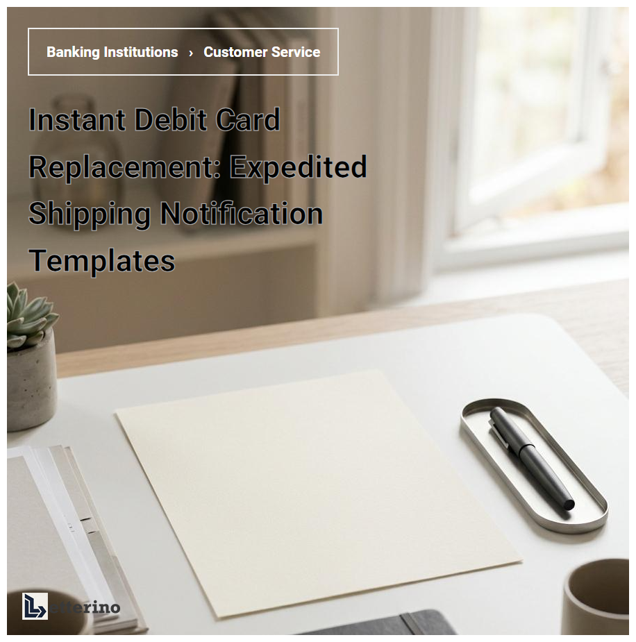 Instant Debit Card Replacement: Expedited Shipping Notification Templates