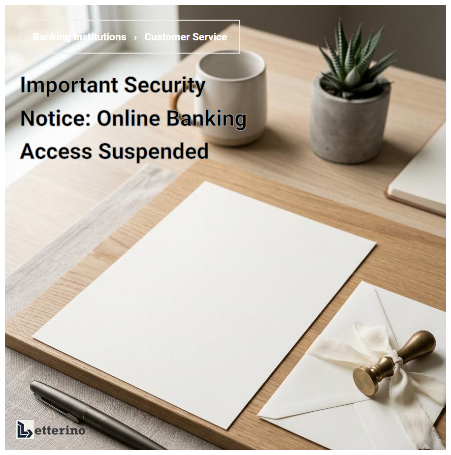 Important Security Notice: Online Banking Access Suspended