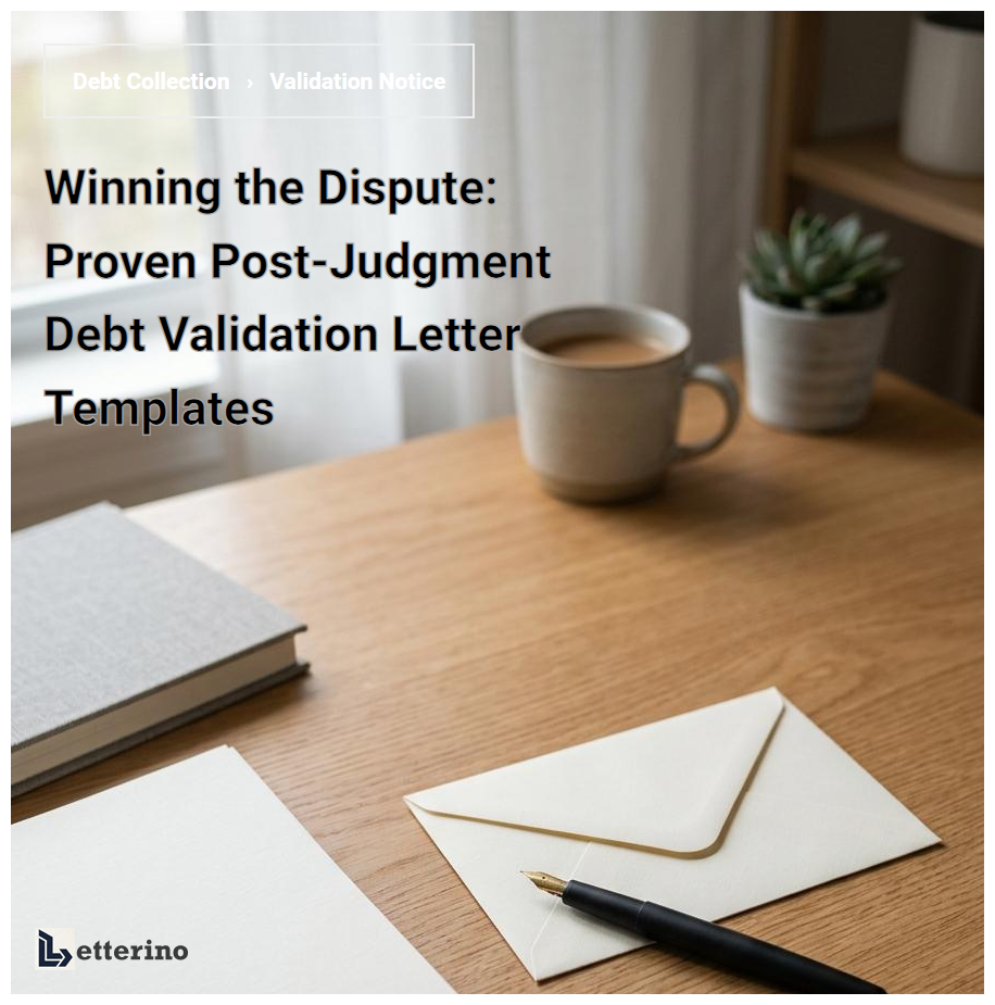 Winning the Dispute: Proven Post-Judgment Debt Validation Letter Templates