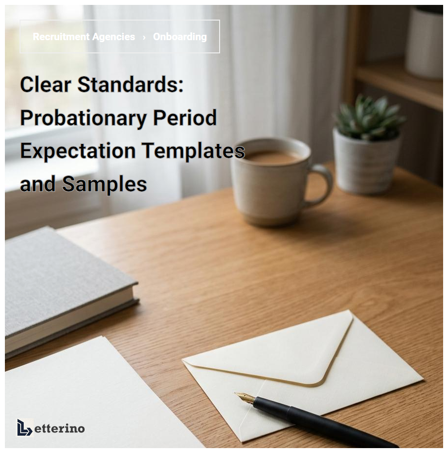 Clear Standards: Probationary Period Expectation Templates and Samples