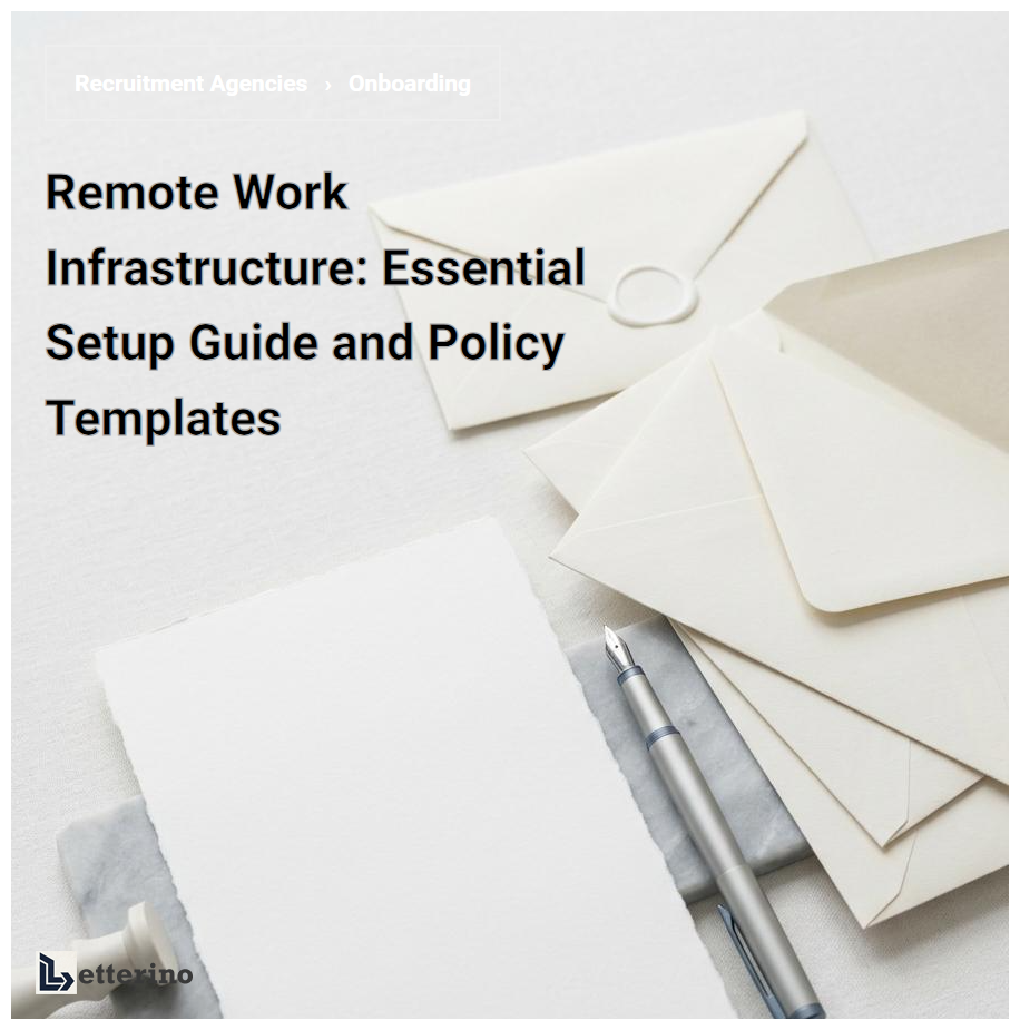 Remote Work Infrastructure: Essential Setup Guide and Policy Templates
