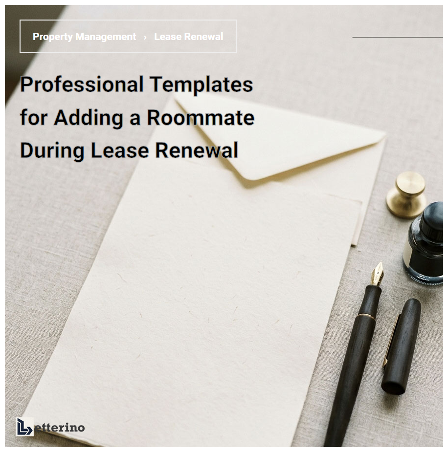 Professional Templates for Adding a Roommate During Lease Renewal