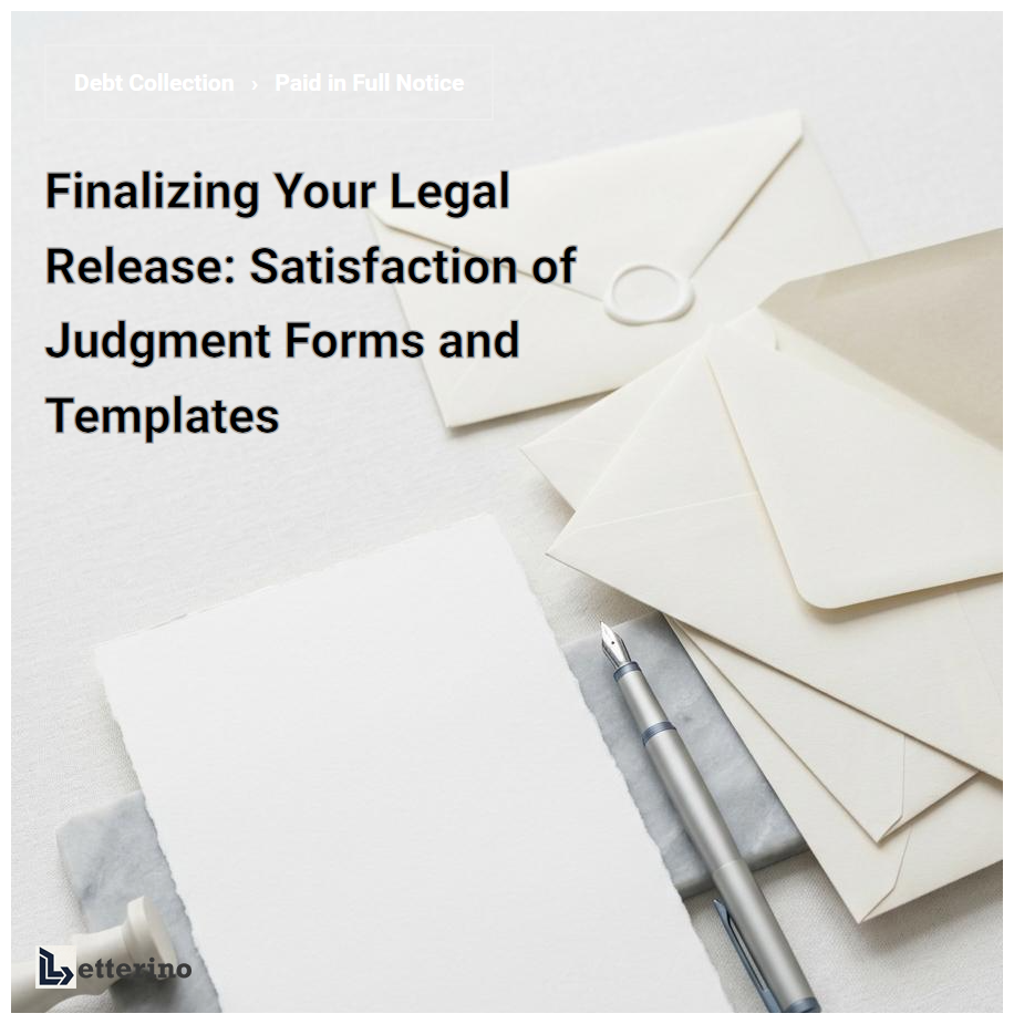 Finalizing Your Legal Release: Satisfaction of Judgment Forms and Templates