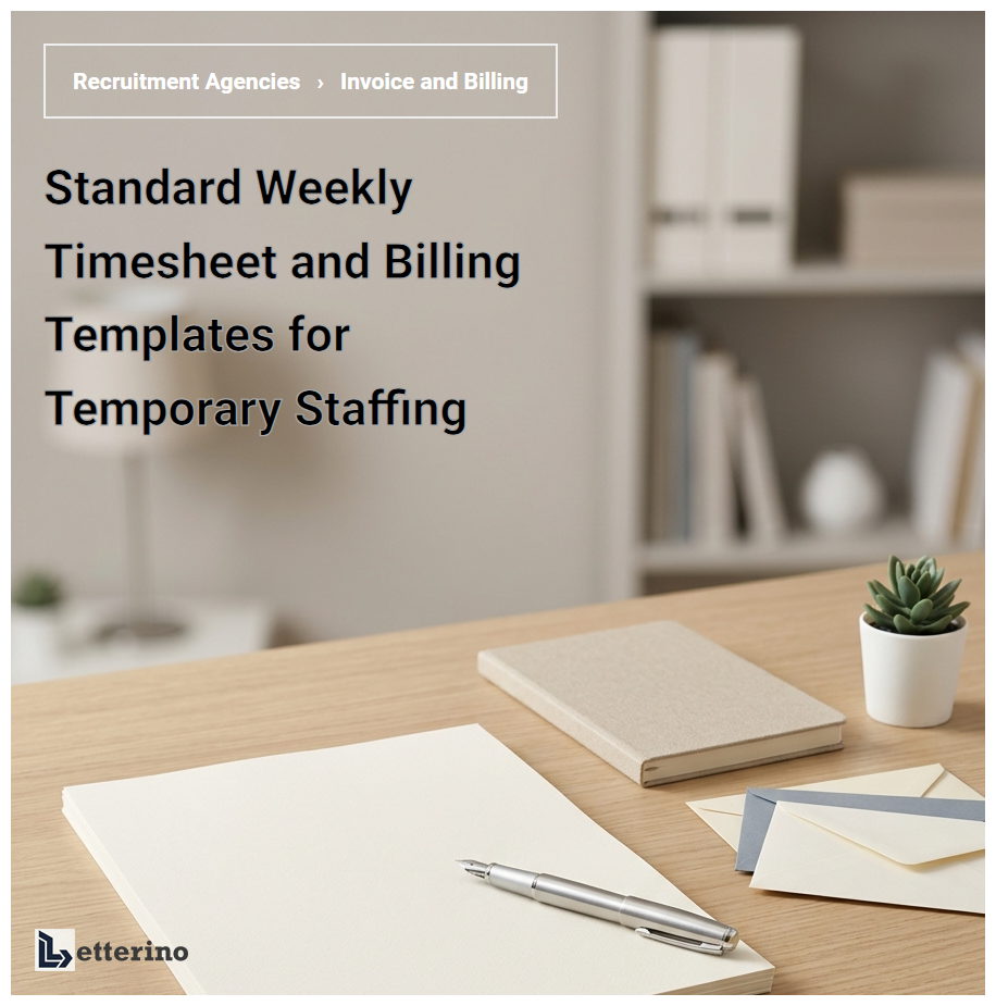 Standard Weekly Timesheet and Billing Templates for Temporary Staffing