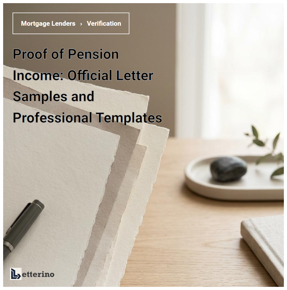 Proof of Pension Income: Official Letter Samples and Professional Templates