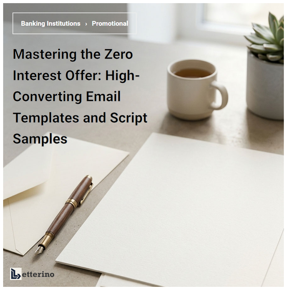 Mastering the Zero Interest Offer: High-Converting Email Templates and Script Samples