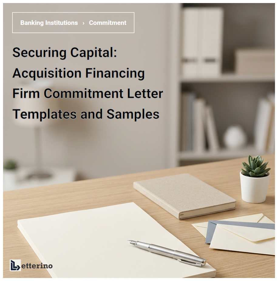 Securing Capital: Acquisition Financing Firm Commitment Letter Templates and Samples