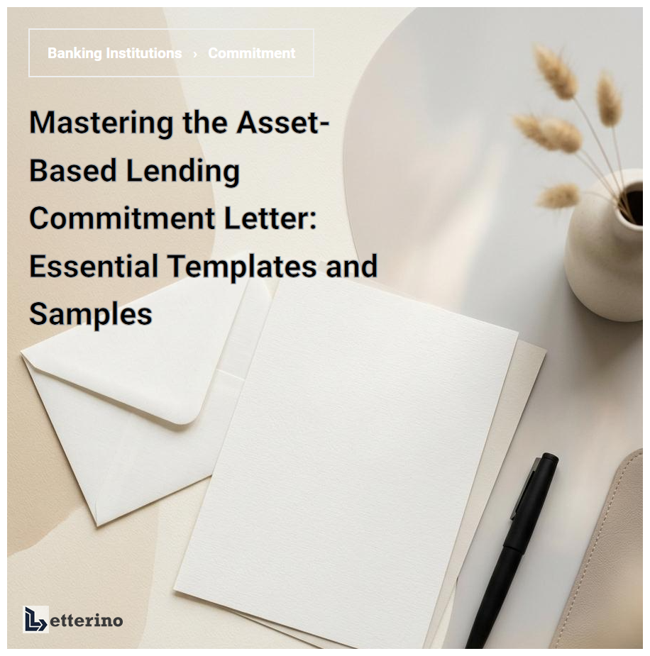 Mastering the Asset-Based Lending Commitment Letter: Essential Templates and Samples
