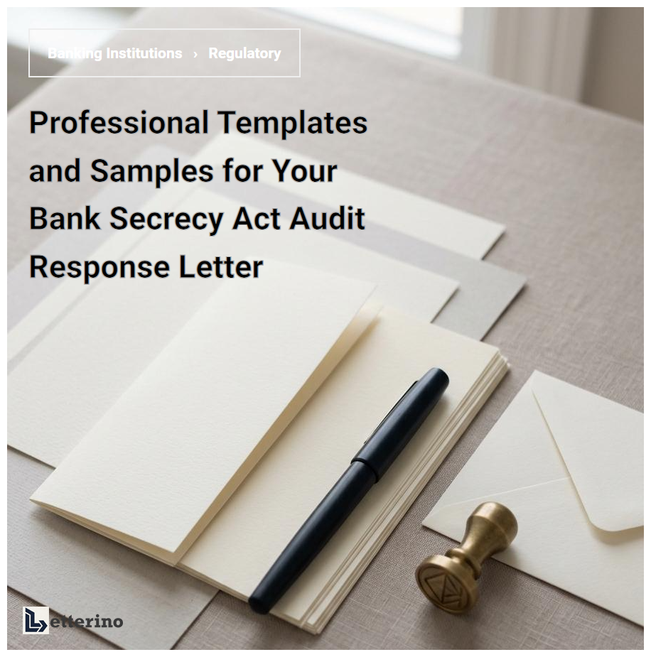 Professional Templates and Samples for Your Bank Secrecy Act Audit Response Letter