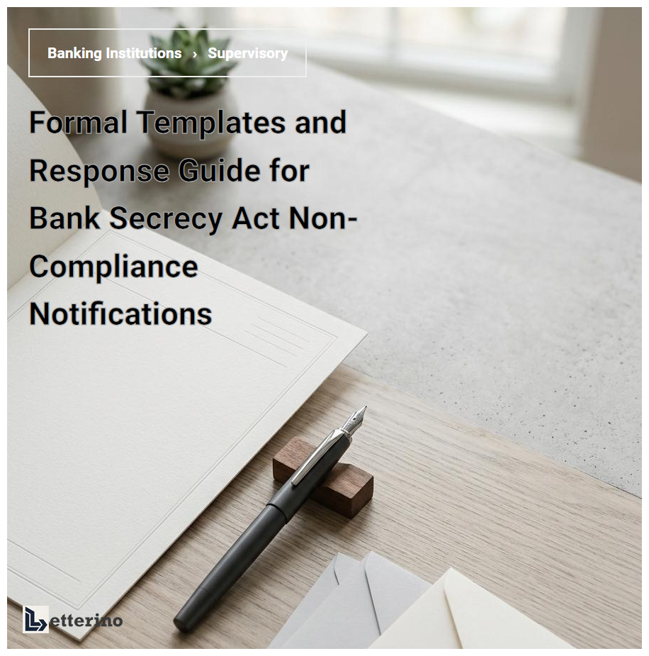 Formal Templates and Response Guide for Bank Secrecy Act Non-Compliance Notifications