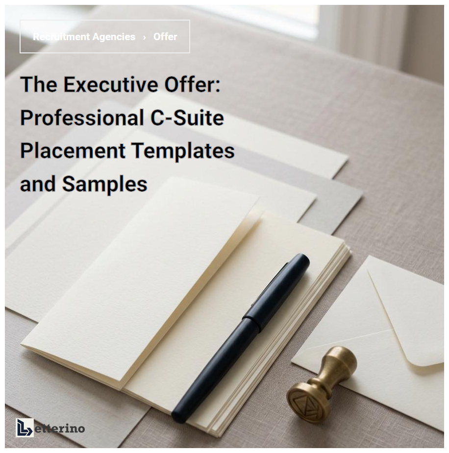 The Executive Offer: Professional C-Suite Placement Templates and Samples