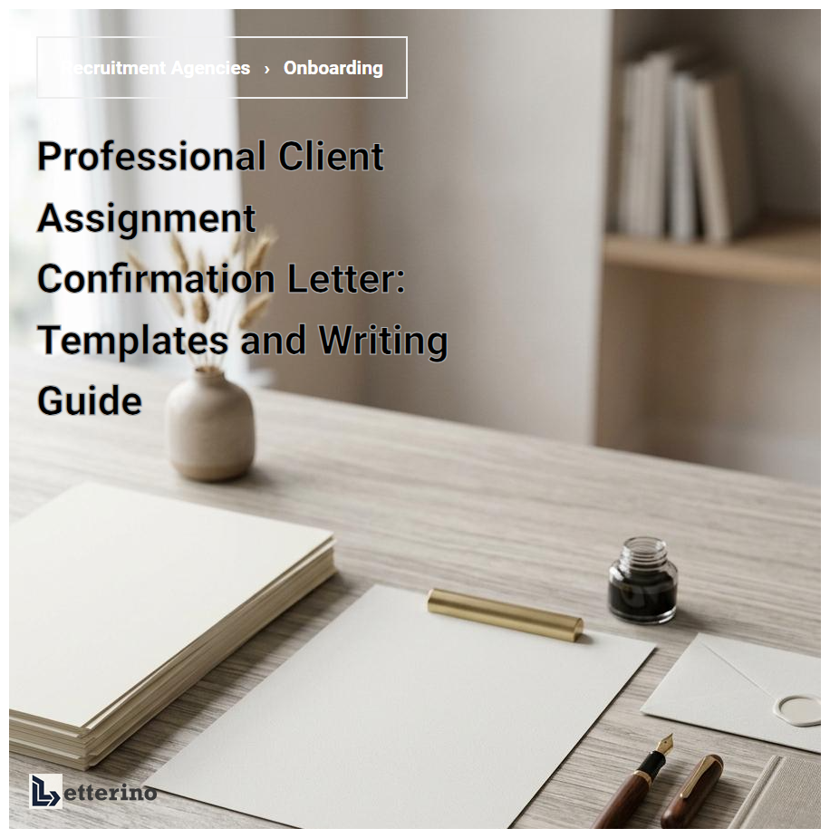 Professional Client Assignment Confirmation Letter: Templates and Writing Guide