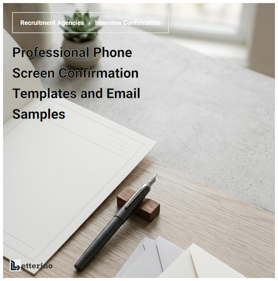 Professional Phone Screen Confirmation Templates and Email Samples