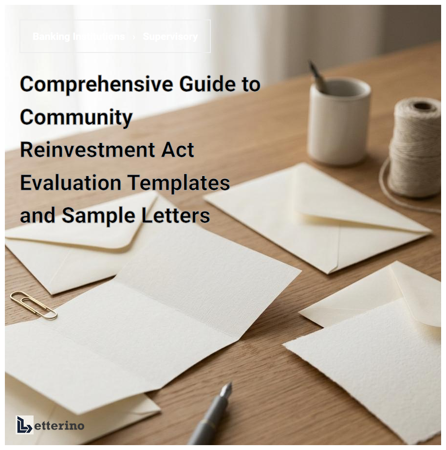 Comprehensive Guide to Community Reinvestment Act Evaluation Templates and Sample Letters