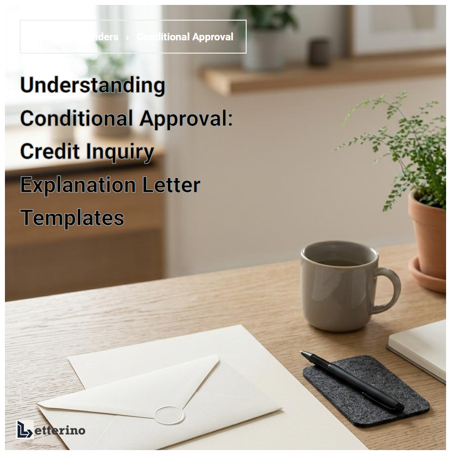 Understanding Conditional Approval: Credit Inquiry Explanation Letter Templates
