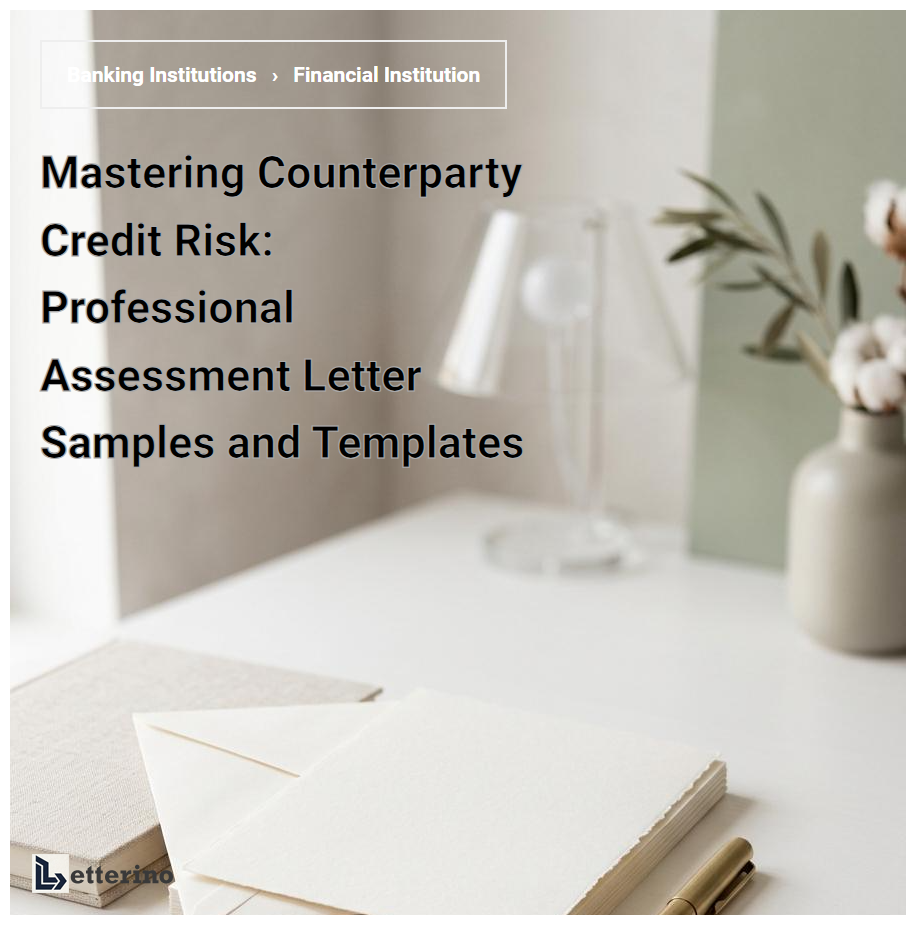 Mastering Counterparty Credit Risk: Professional Assessment Letter Samples and Templates