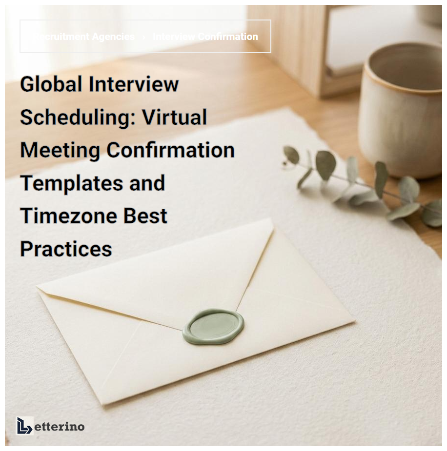 Global Interview Scheduling: Virtual Meeting Confirmation Templates and Timezone Best Practices