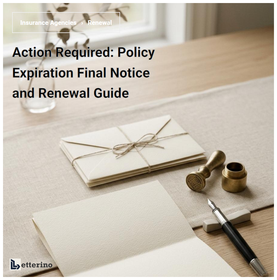 Action Required: Policy Expiration Final Notice and Renewal Guide