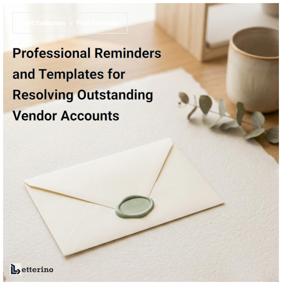 Professional Reminders and Templates for Resolving Outstanding Vendor Accounts