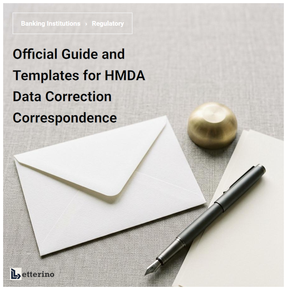 Official Guide and Templates for HMDA Data Correction Correspondence