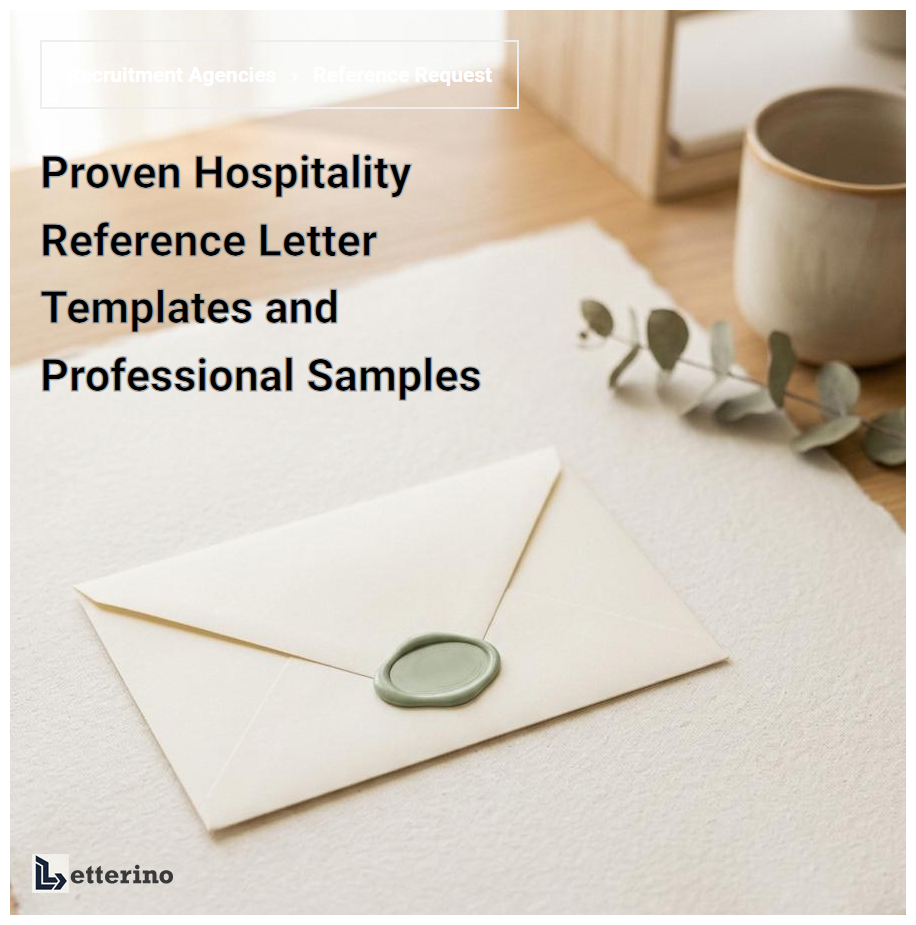 Proven Hospitality Reference Letter Templates and Professional Samples