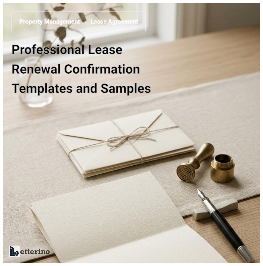 Professional Lease Renewal Confirmation Templates and Samples