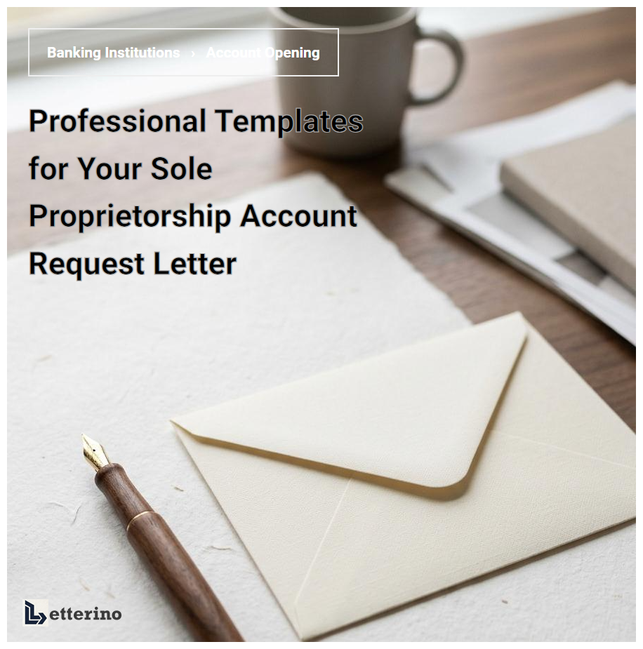 Professional Templates for Your Sole Proprietorship Account Request Letter