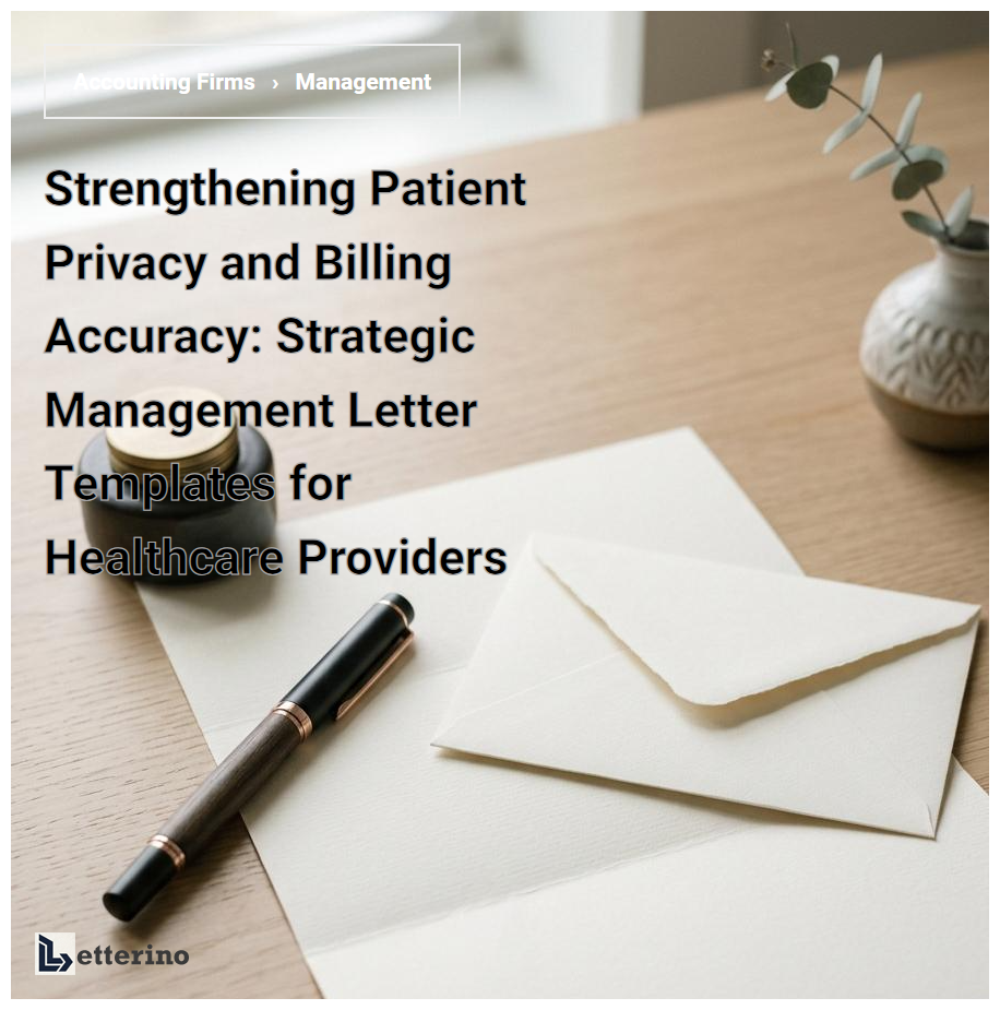 Strengthening Patient Privacy and Billing Accuracy: Strategic Management Letter Templates for Healthcare Providers