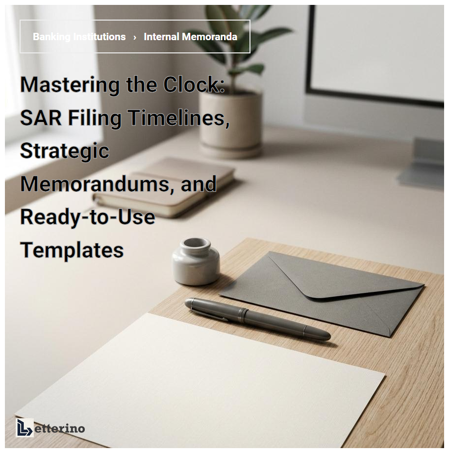 Mastering the Clock: SAR Filing Timelines, Strategic Memorandums, and Ready-to-Use Templates