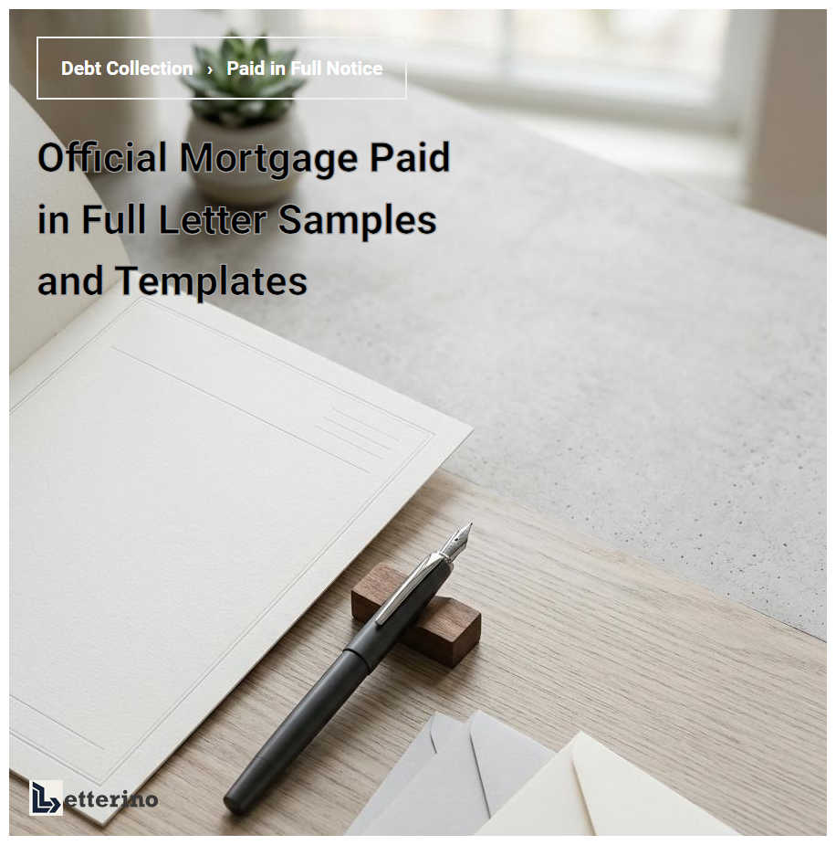 Official Mortgage Paid in Full Letter Samples and Templates