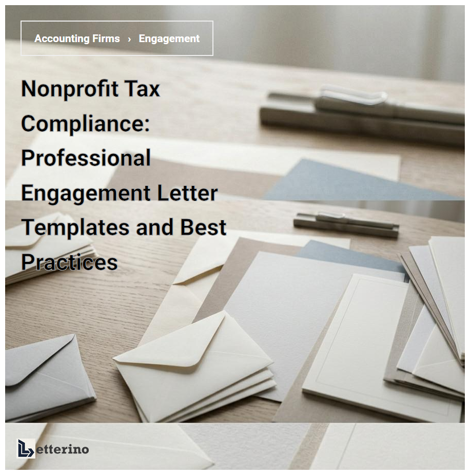 Nonprofit Tax Compliance: Professional Engagement Letter Templates and Best Practices