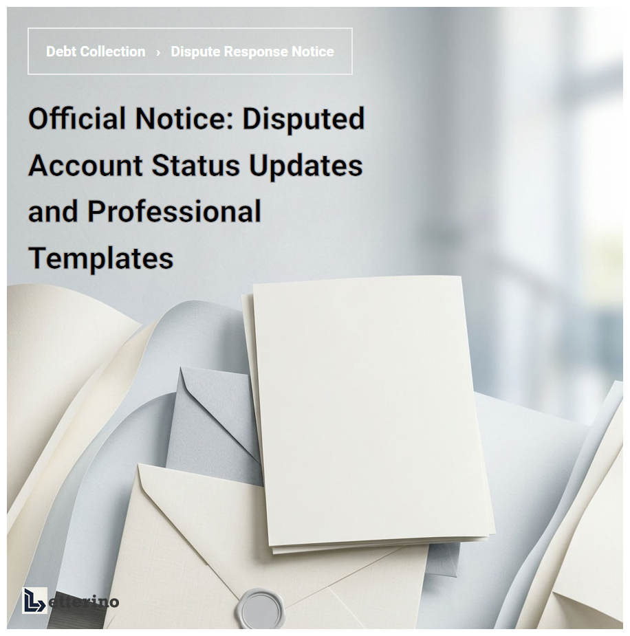 Official Notice: Disputed Account Status Updates and Professional Templates