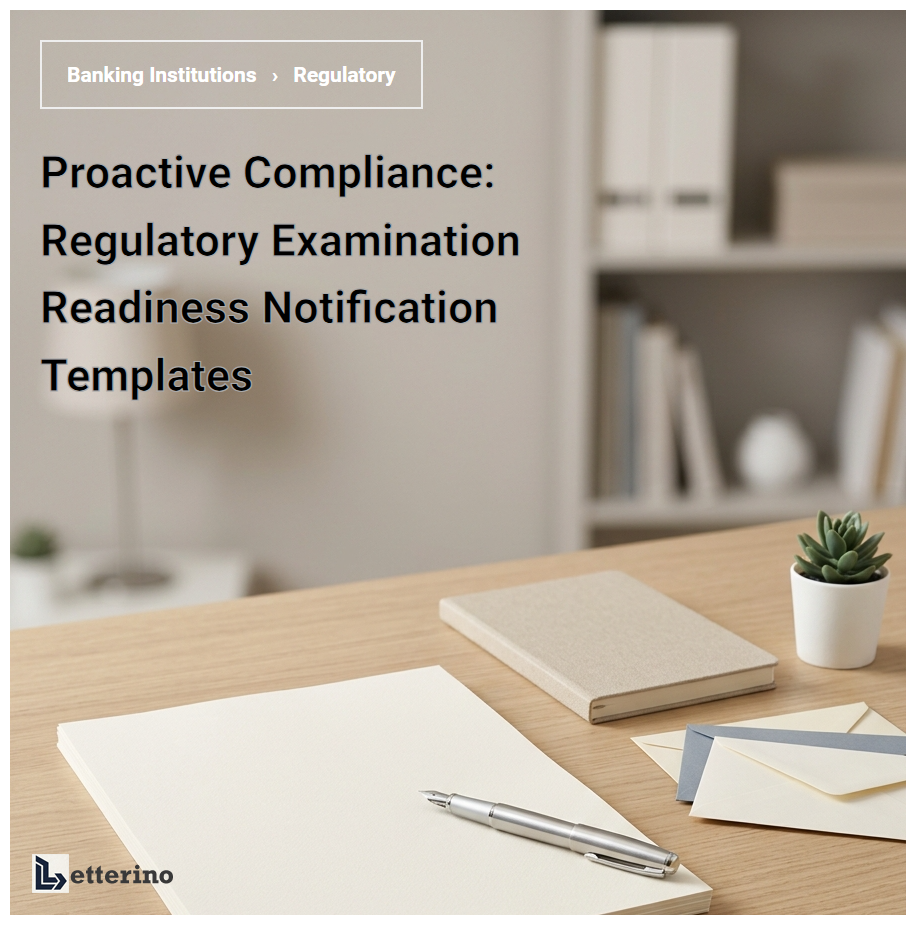 Proactive Compliance: Regulatory Examination Readiness Notification Templates