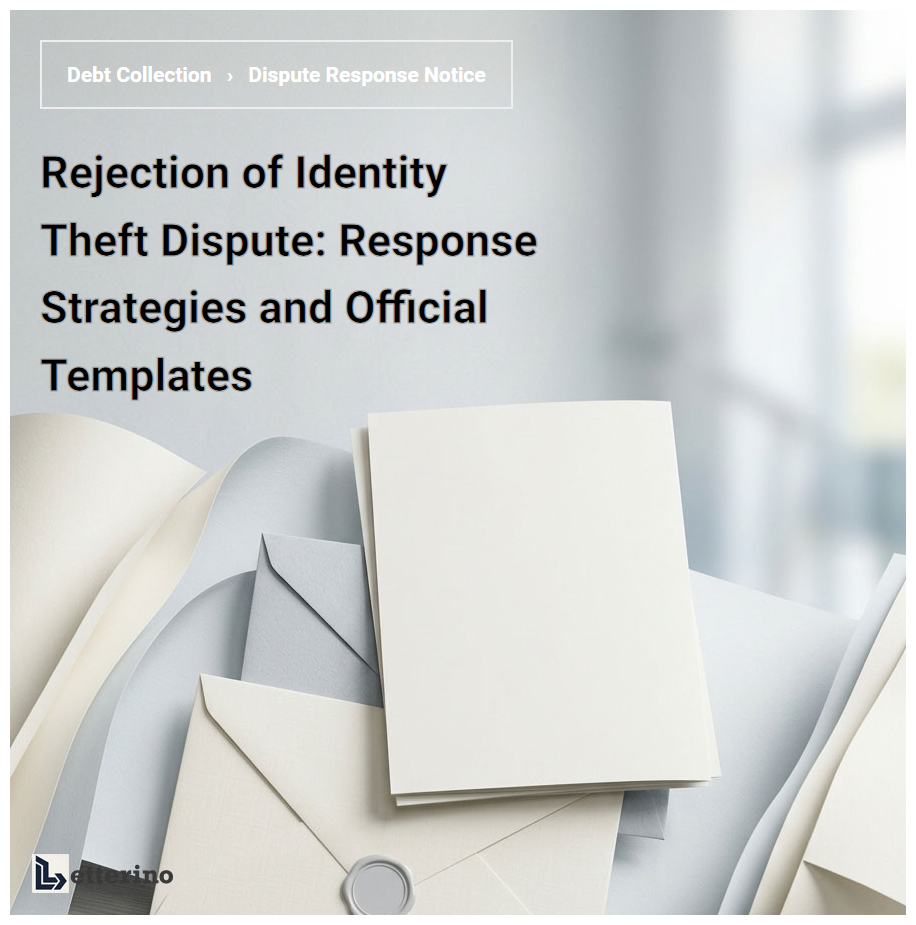 Rejection of Identity Theft Dispute: Response Strategies and Official Templates