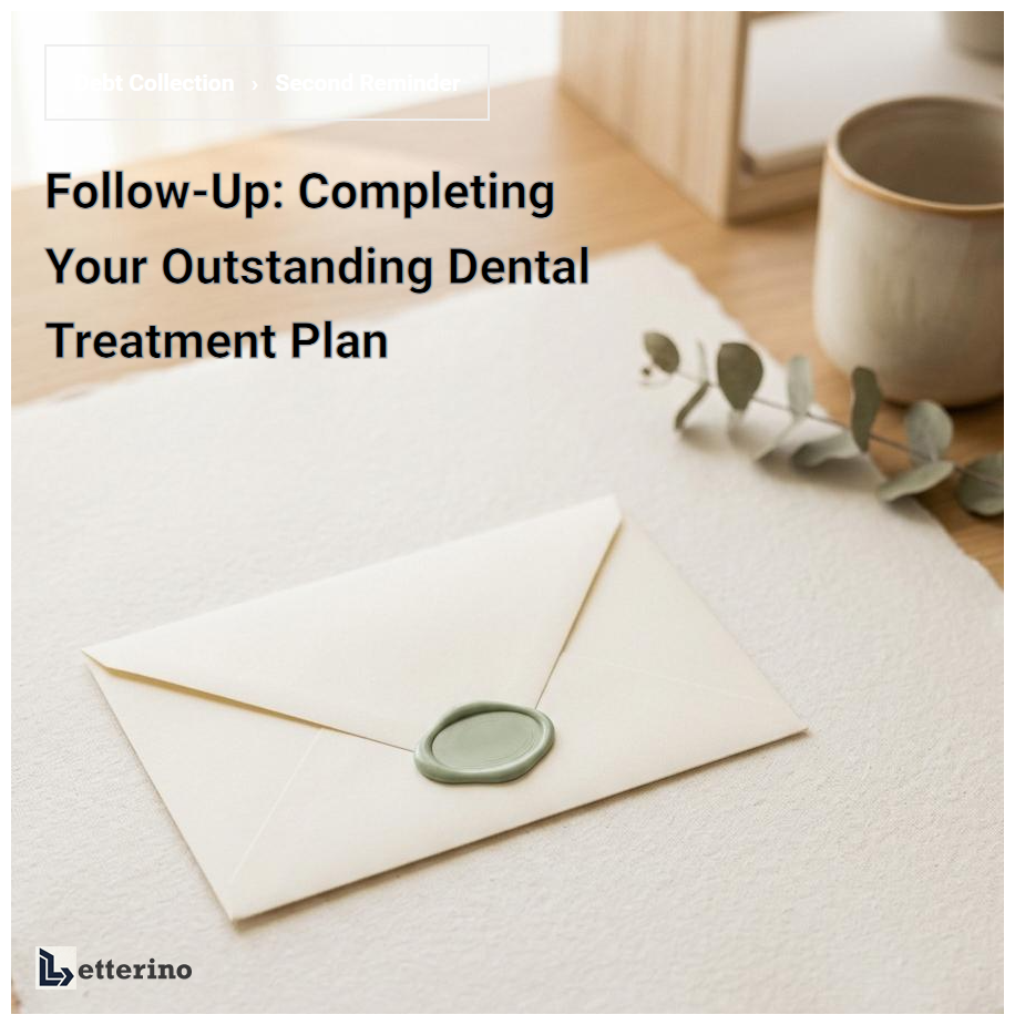 Follow-Up: Completing Your Outstanding Dental Treatment Plan