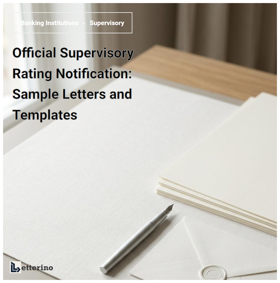 Official Supervisory Rating Notification: Sample Letters and Templates