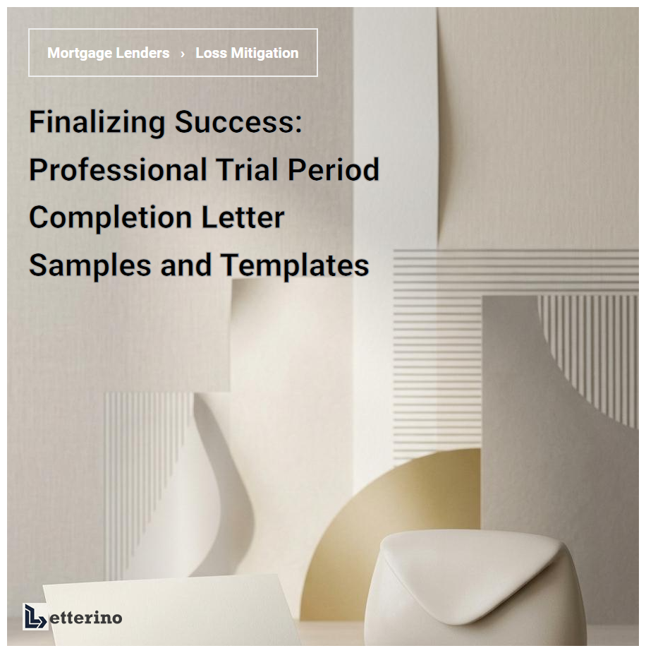 Finalizing Success: Professional Trial Period Completion Letter Samples and Templates